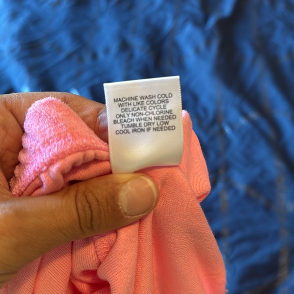 NEW Juicy Couture Pink Terry Cloth Short Dolman Sleeve Crop Top Size XL - Picture 5 of 13